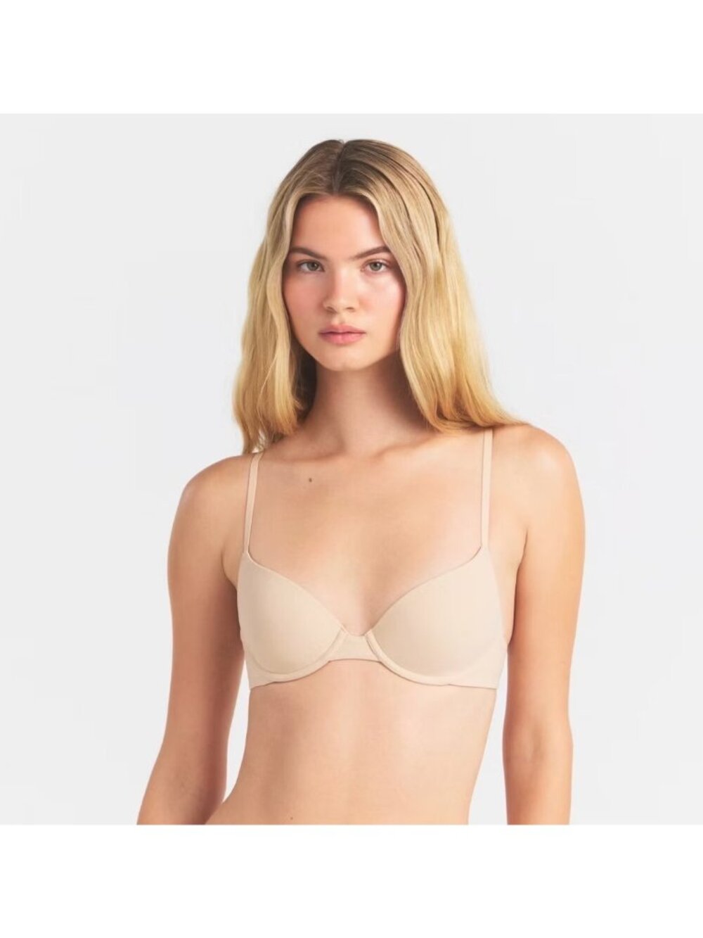 NWT SKIMS FITS EVERYBODY T-SHIRT BRA SAND - 34D